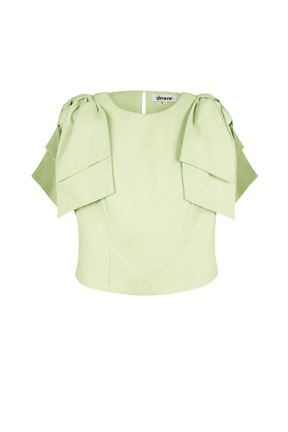 Polyester Vrouwen Korte Mouw Top Plooimouw Ontwerp