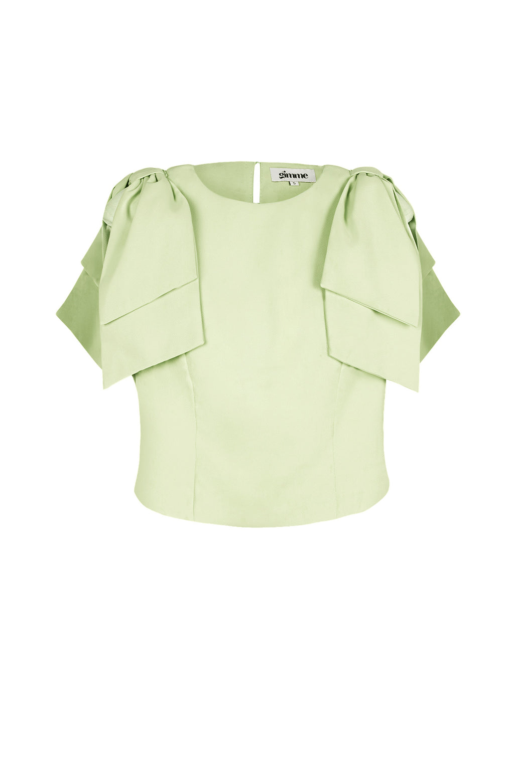 Polyester Vrouwen Korte Mouw Top Plooimouw Ontwerp