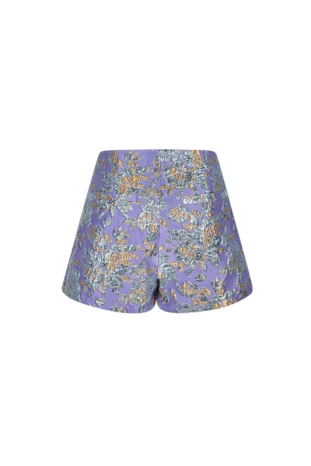 Polyester Vrouwen Hoge Taille Shorts Bloemenprint