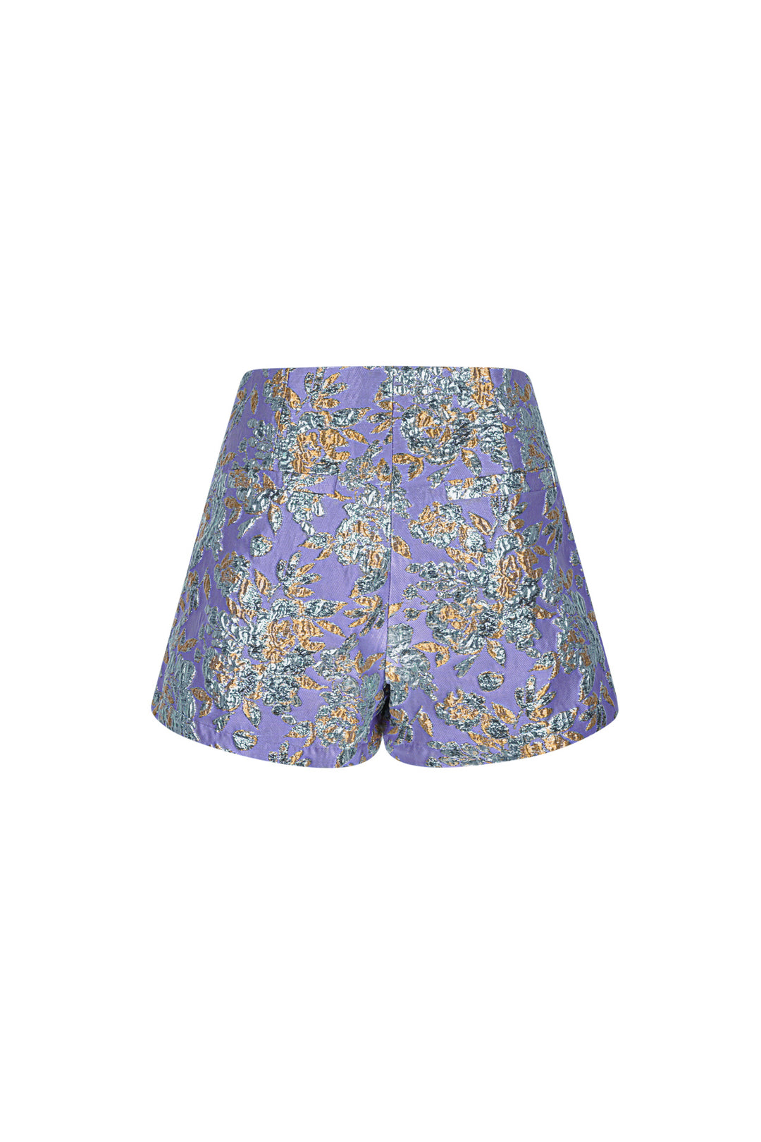 Polyester Vrouwen Hoge Taille Shorts Bloemenprint