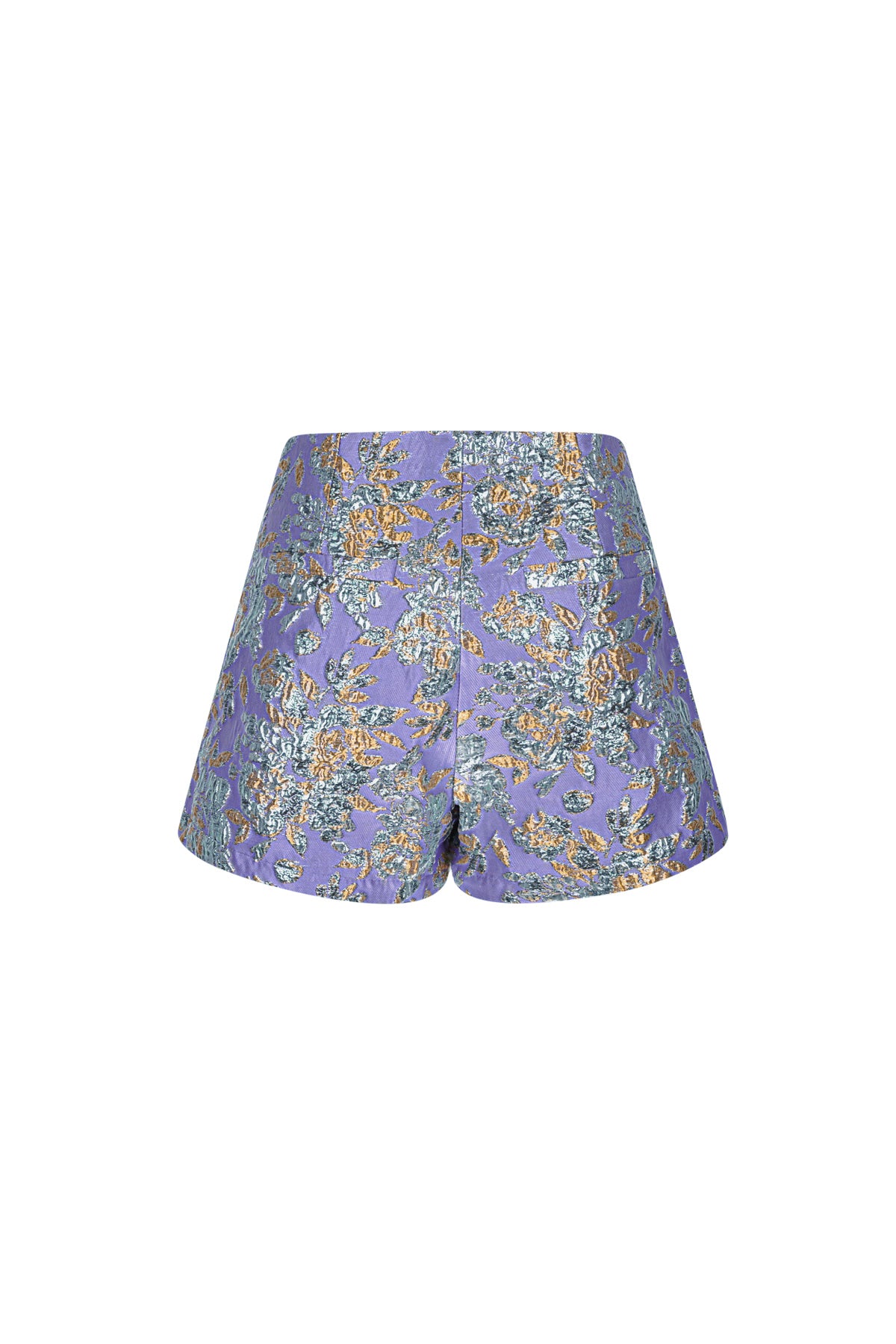Polyester Vrouwen Hoge Taille Shorts Bloemenprint
