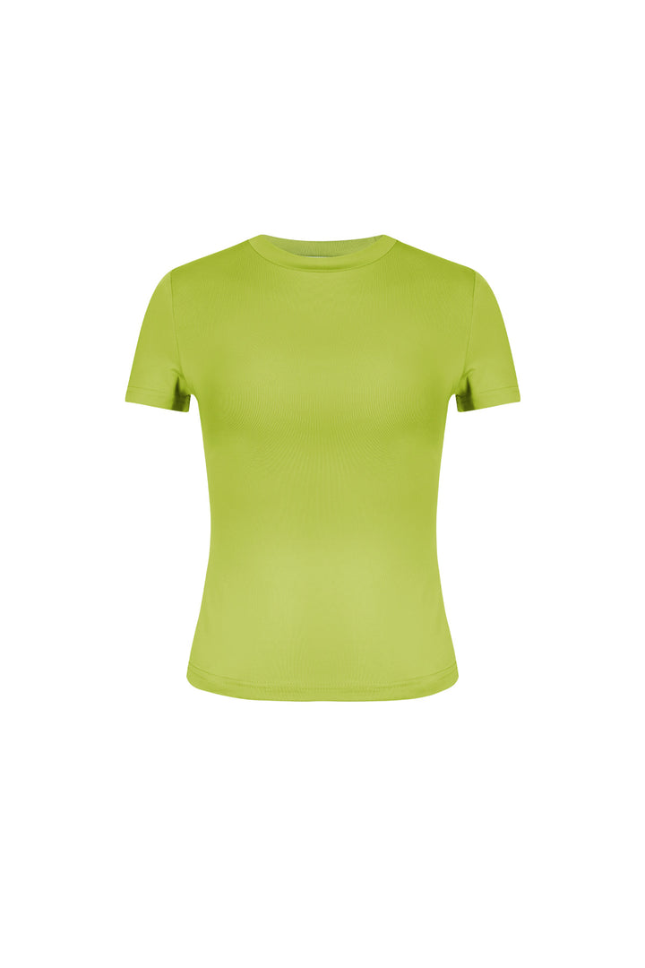 Polyester Vrouwen Korte Mouw Top Gepaste Bodycon