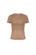 Polyester Vrouwen Korte Mouw Top Gepaste Bodycon