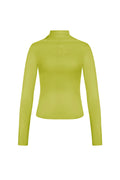 Polyester Vrouwen Lange Mouw Top Ribbel Hoge Kraag