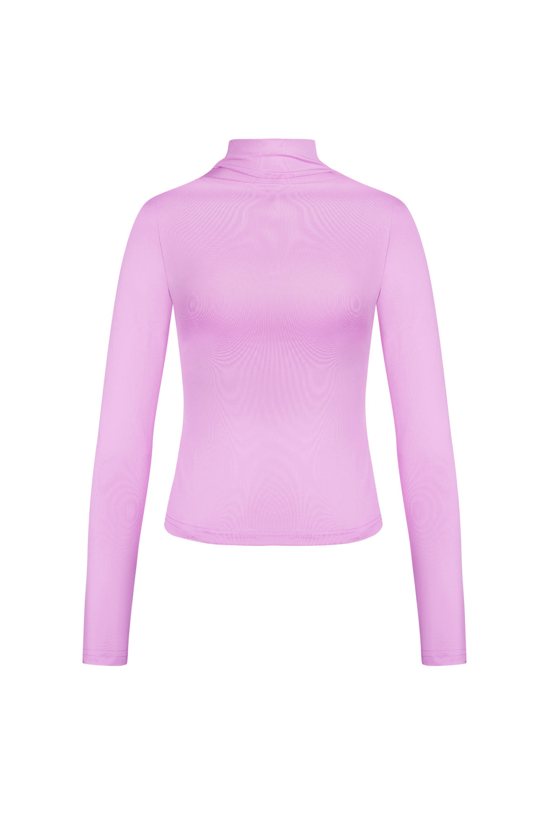 Polyester Vrouwen Lange Mouw Top Ribbel Hoge Kraag