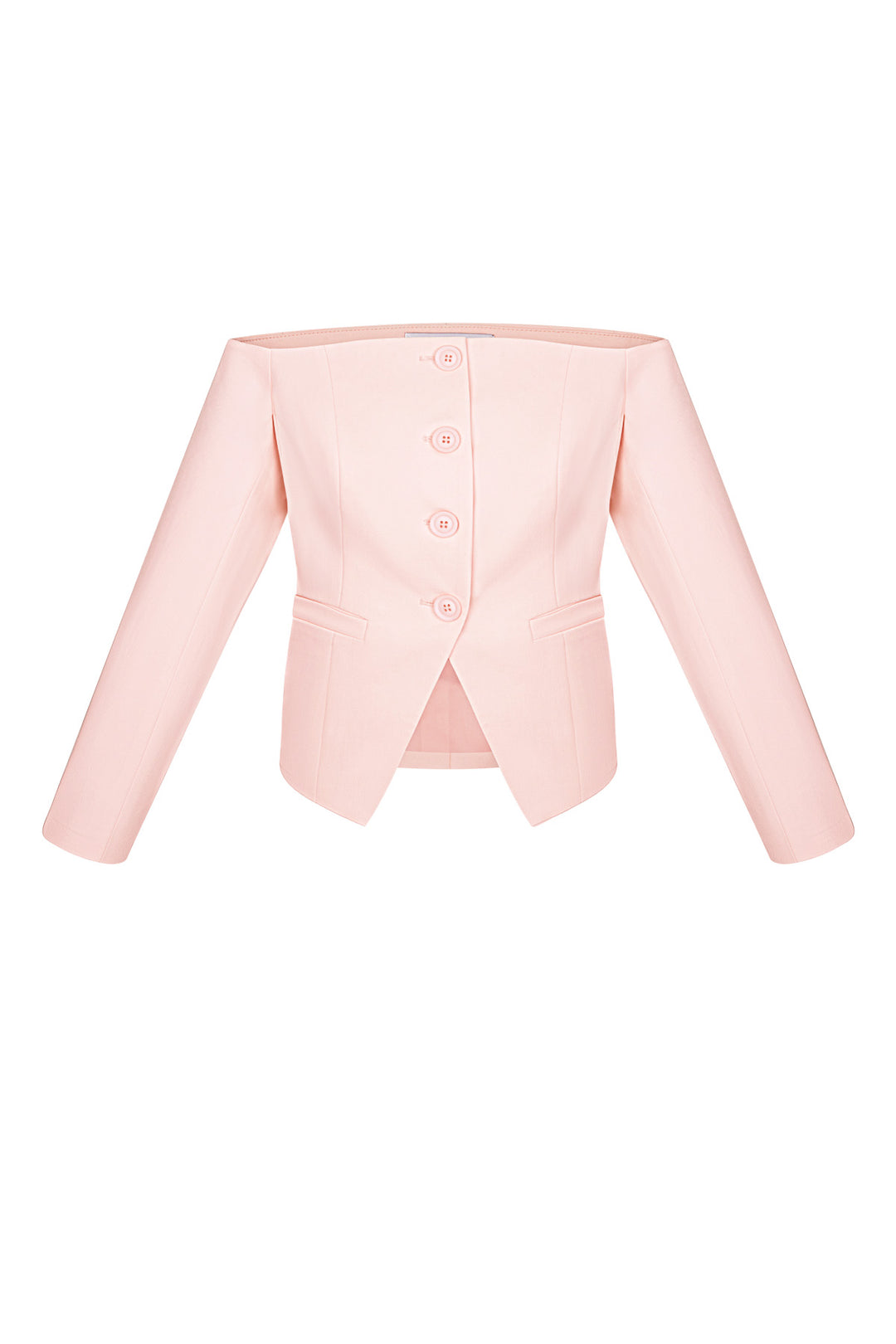 Polyester Vrouwen Off-Shoulder Lange Mouw Top Gesloten Voorkant Ontwerp