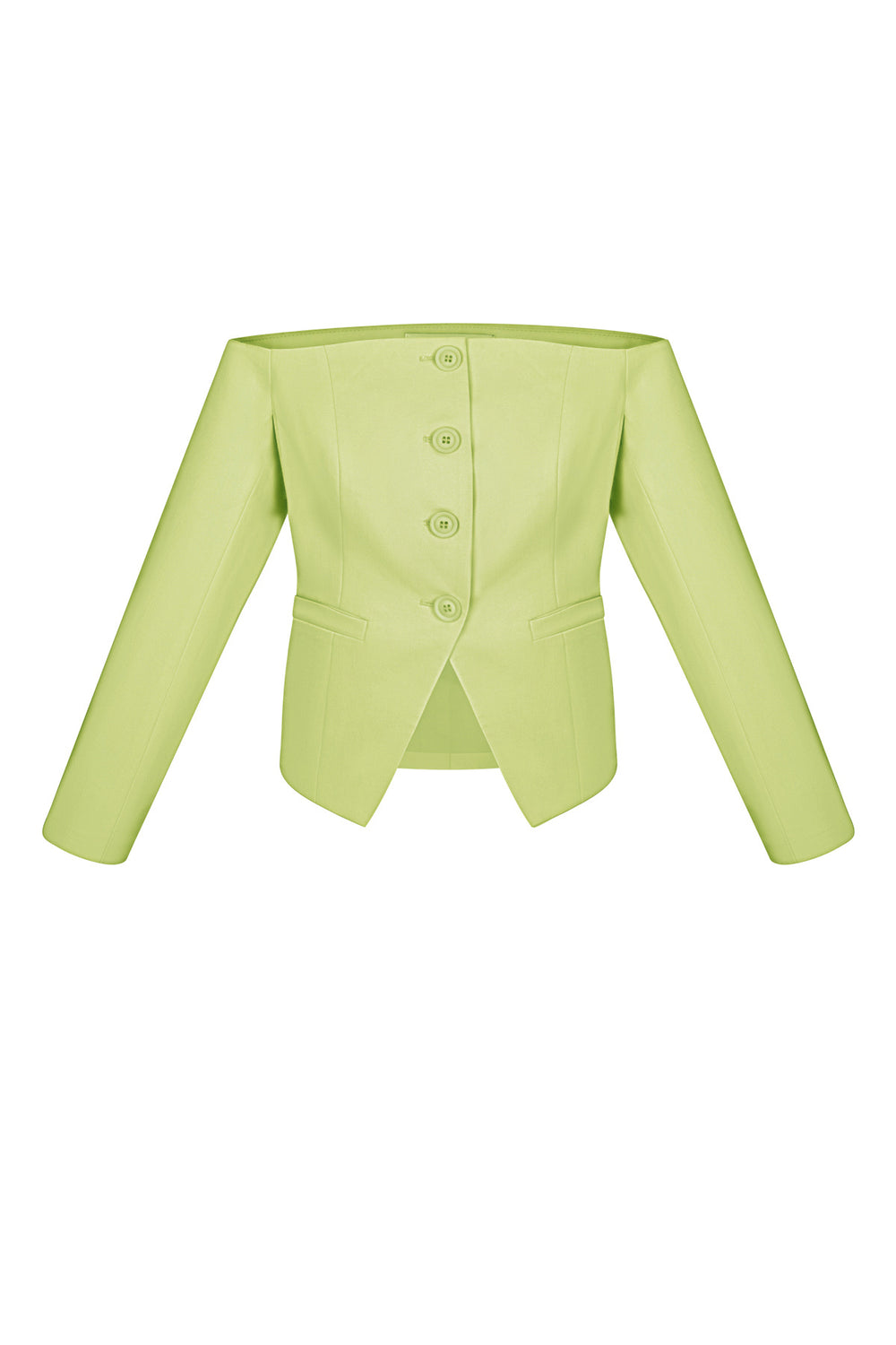 Polyester Vrouwen Off-Shoulder Lange Mouw Top Gesloten Voorkant Ontwerp