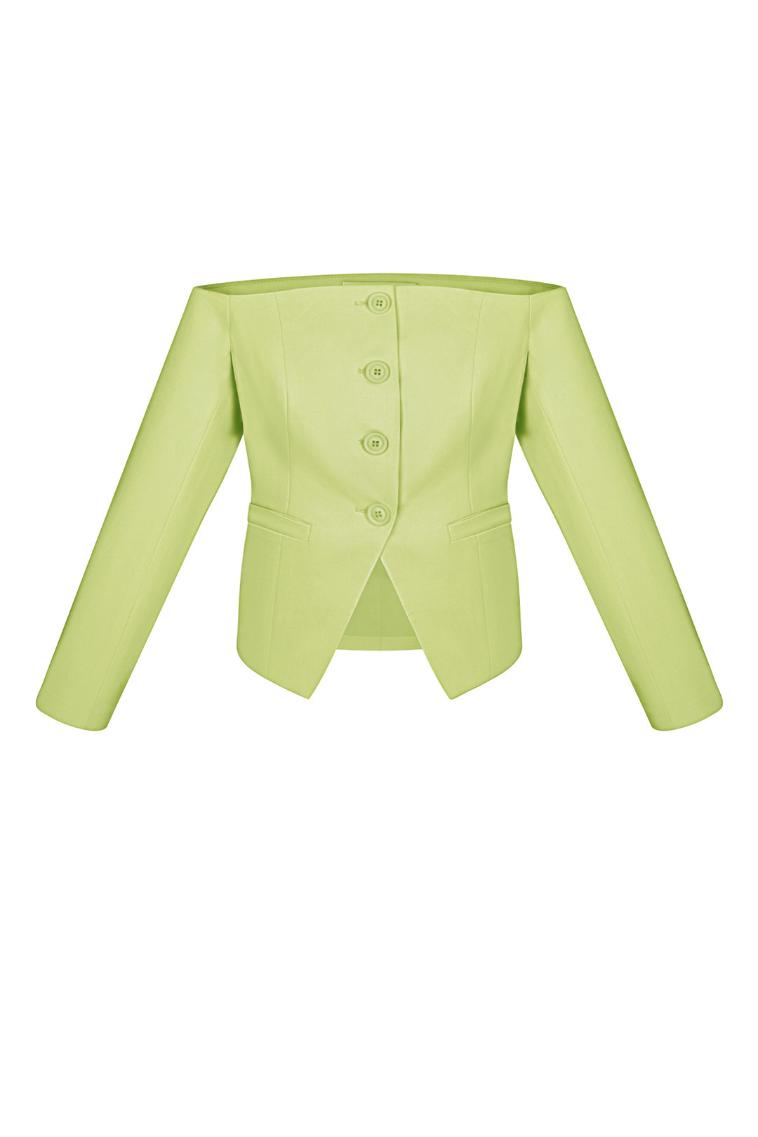 Polyester Vrouwen Off-Shoulder Lange Mouw Top Gesloten Voorkant Ontwerp