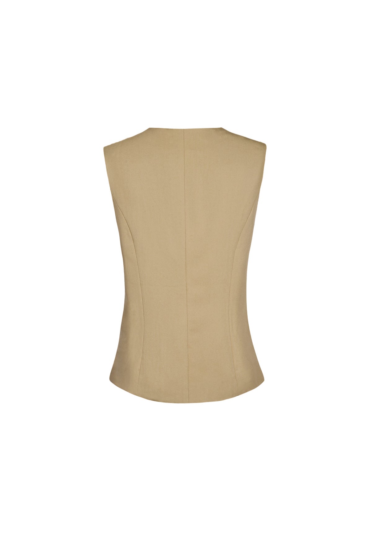 Polyester Vrouwen Mouwloze Top Gestructureerd Knopsluiting Ontwerp