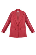 Polyester Vrouwen Jas Met Fransjes Mouw Ontwerp