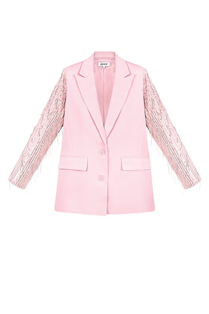 Polyester Vrouwen Jas Met Fransjes Mouw Ontwerp