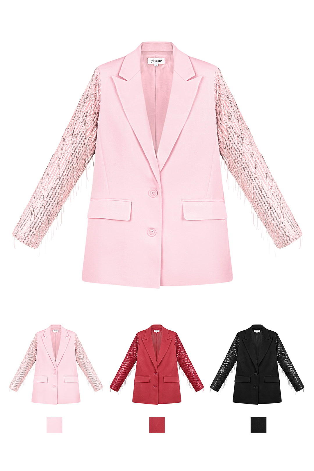 Polyester Vrouwen Jas Met Fransjes Mouw Ontwerp