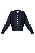 Viscose Gebreide Cardigan Vrouwen Kort Model Sterrenpatroon