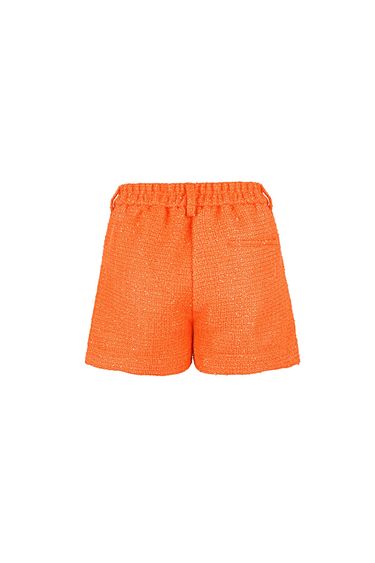 Polyester Vrouwen Shorts Hoge Taille Eenvoudige Kleur