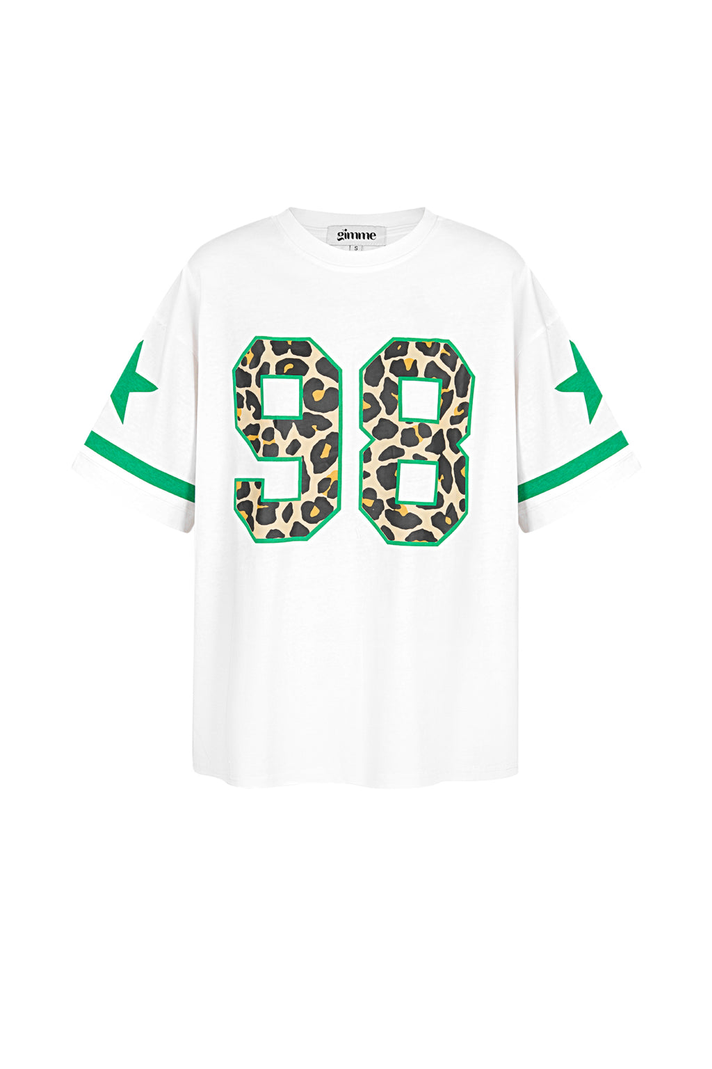Cotton Vrouwen T-shirt Oversized Luipaardprint Nummer 98