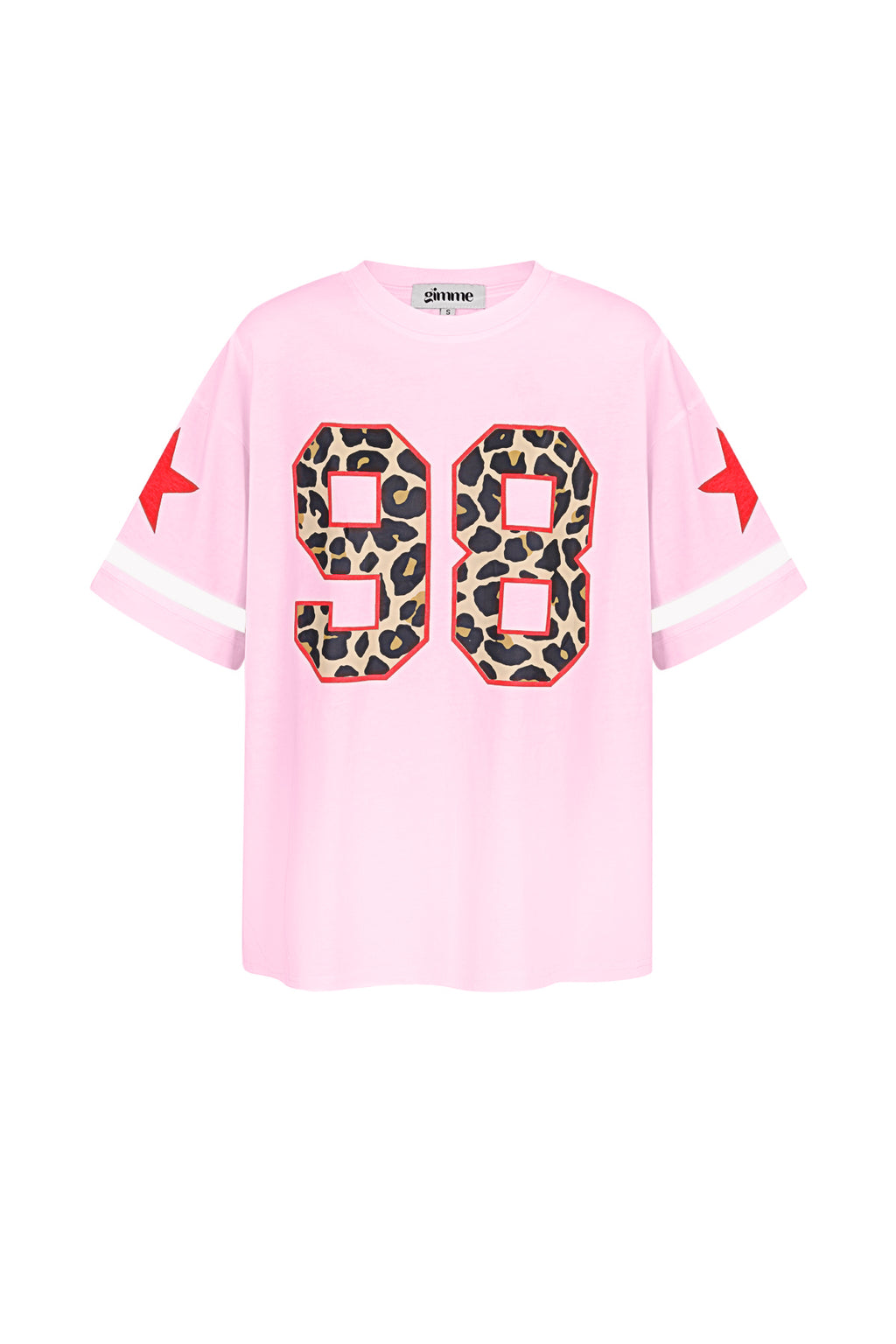 Cotton Vrouwen T-shirt Oversized Luipaardprint Nummer 98
