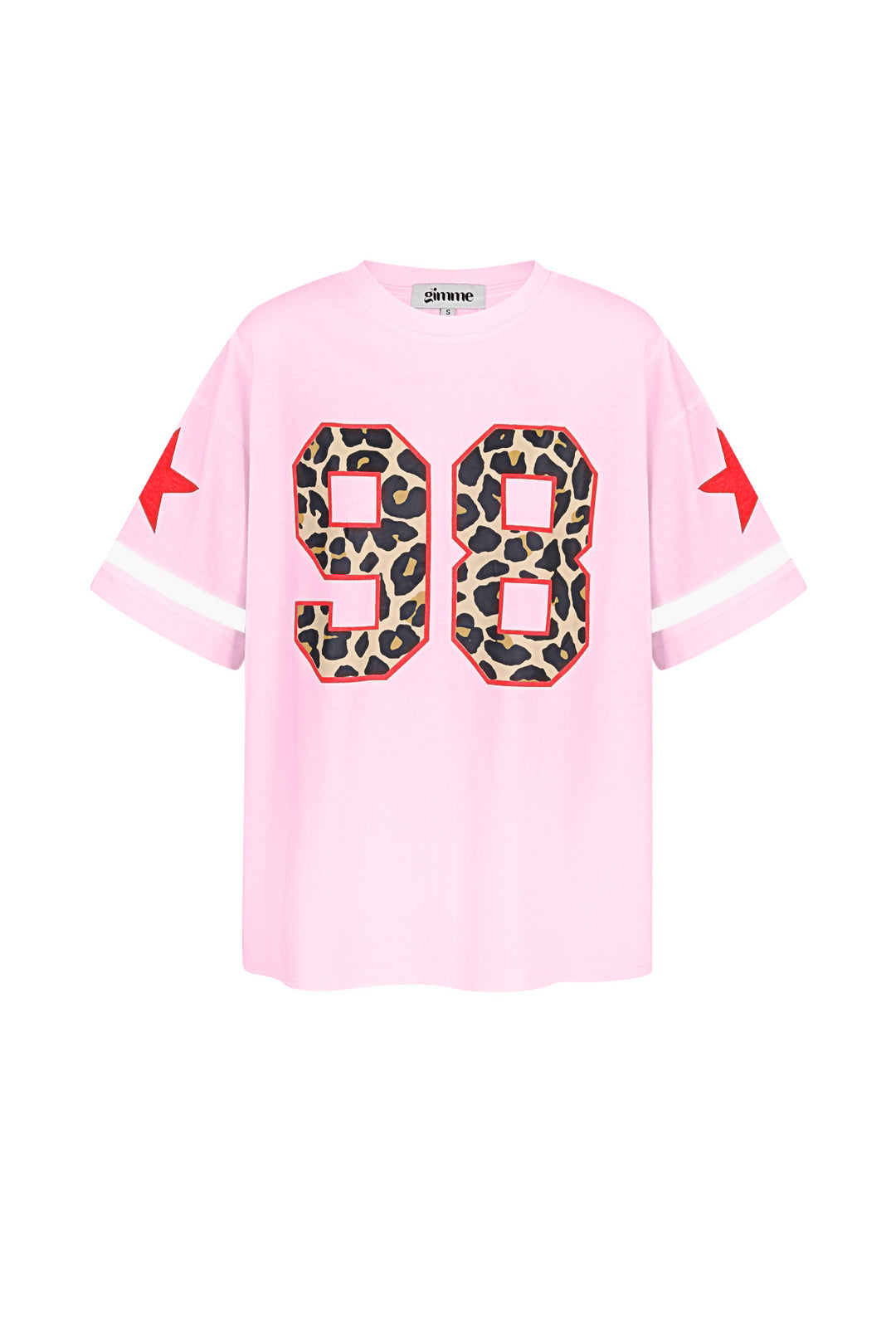 Cotton Vrouwen T-shirt Oversized Luipaardprint Nummer 98