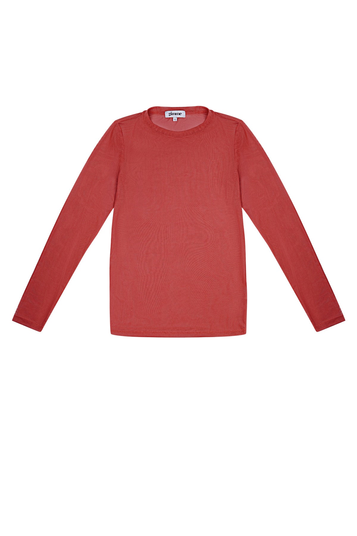 Polyester Vrouwen Lange Mouw Top Doorzichtig Mesh Sportief