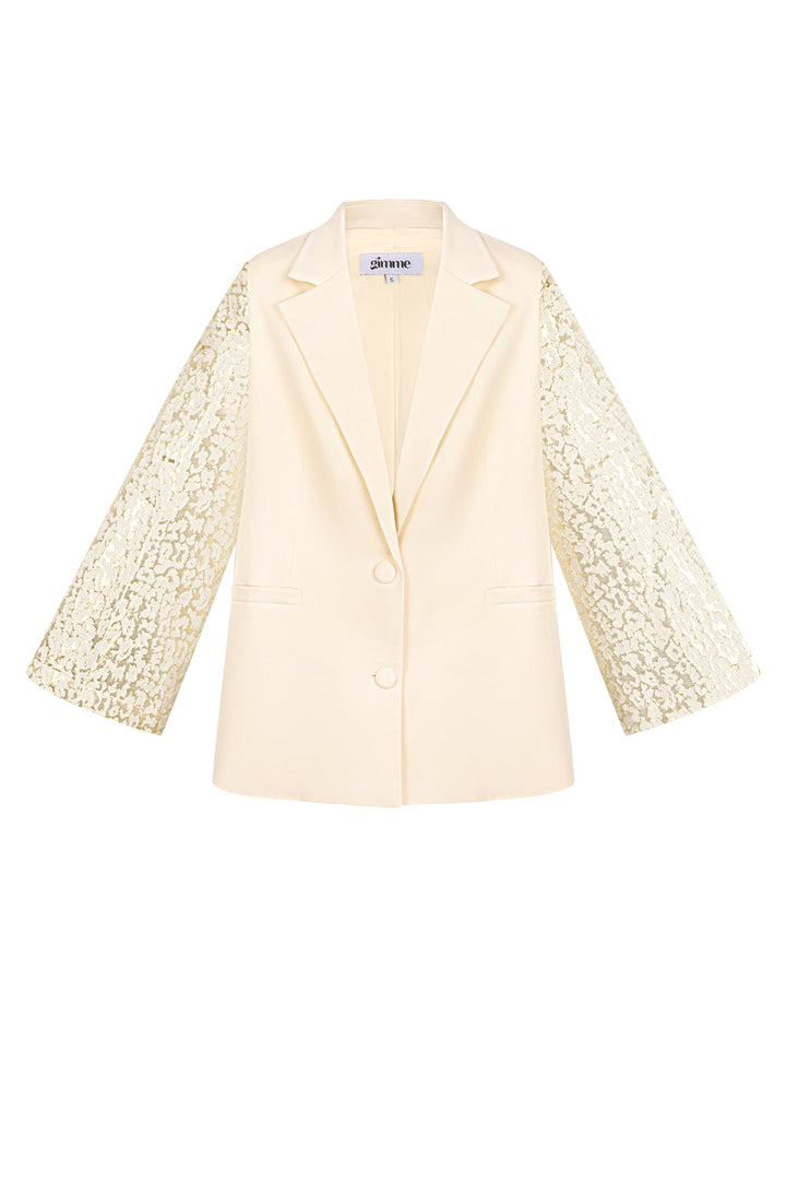 Polyester Vrouwen Suit Set Kanten Mouw Ontwerp