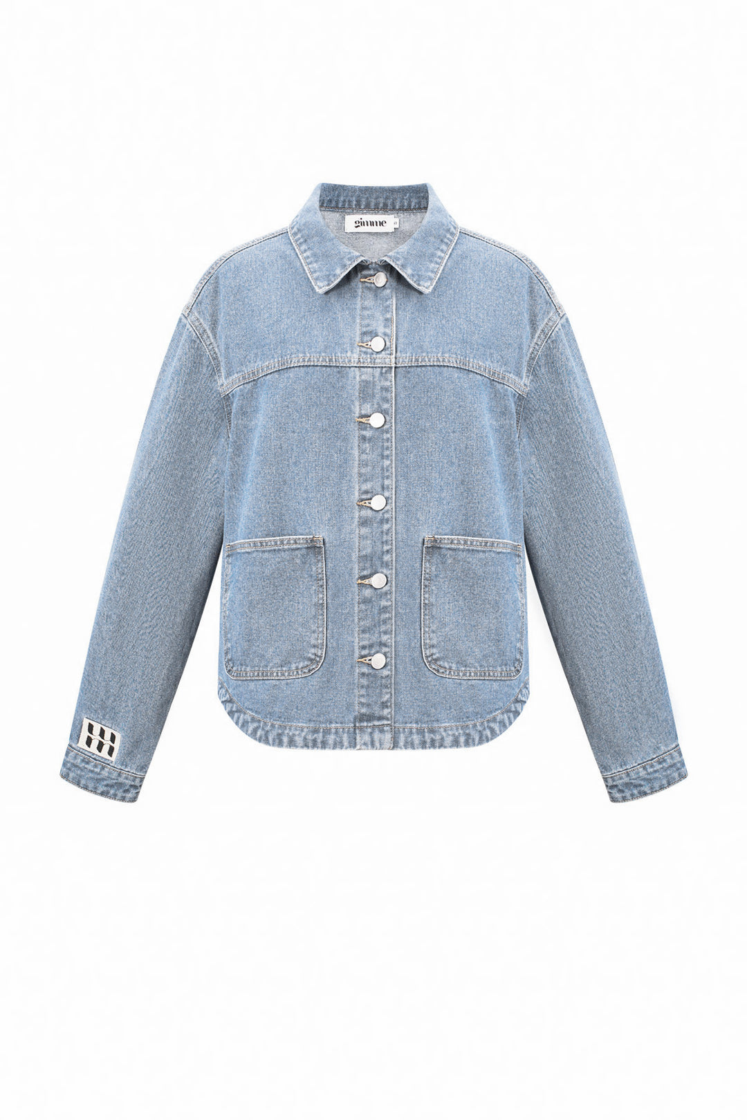 Denim Vrouwen Jas Classic Fit met Merklogo Patch