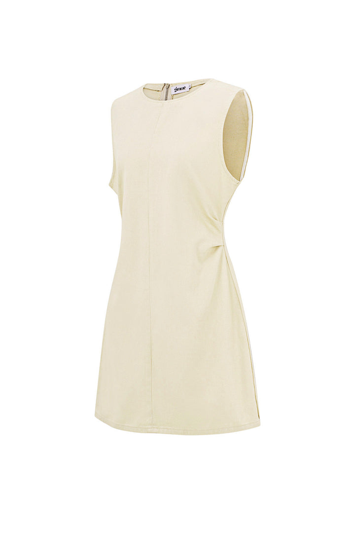 Cotton Vrouwen Mini Jurk Mouwloos Bodycon