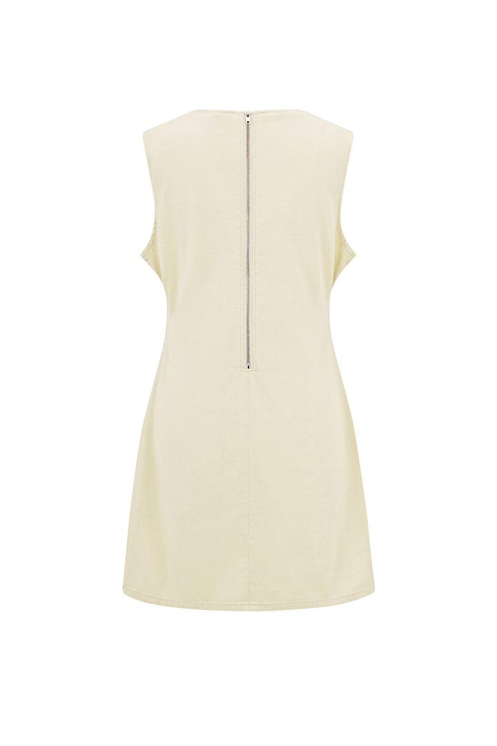 Cotton Vrouwen Mini Jurk Mouwloos Bodycon