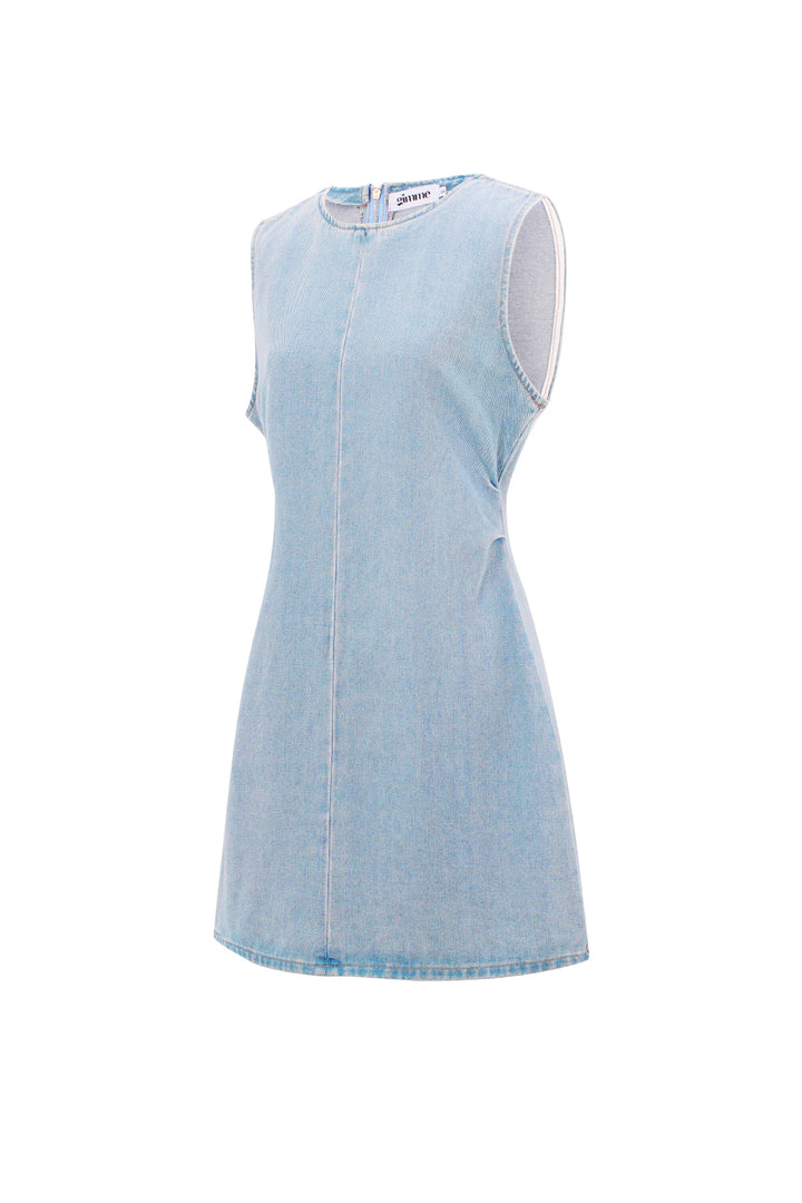 Cotton Vrouwen Mini Jurk Mouwloos Bodycon
