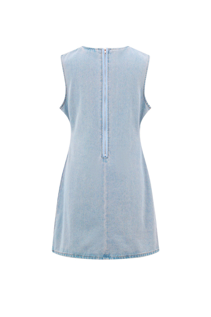 Cotton Vrouwen Mini Jurk Mouwloos Bodycon