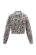 Cotton Denim Vrouwen Jas Street Elegant Specialty Dierenprint