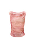 Geweven Polyester Vrouwen Mouwloze Top Doorzichtig Eenvoudige Kleur Lente/Zomer