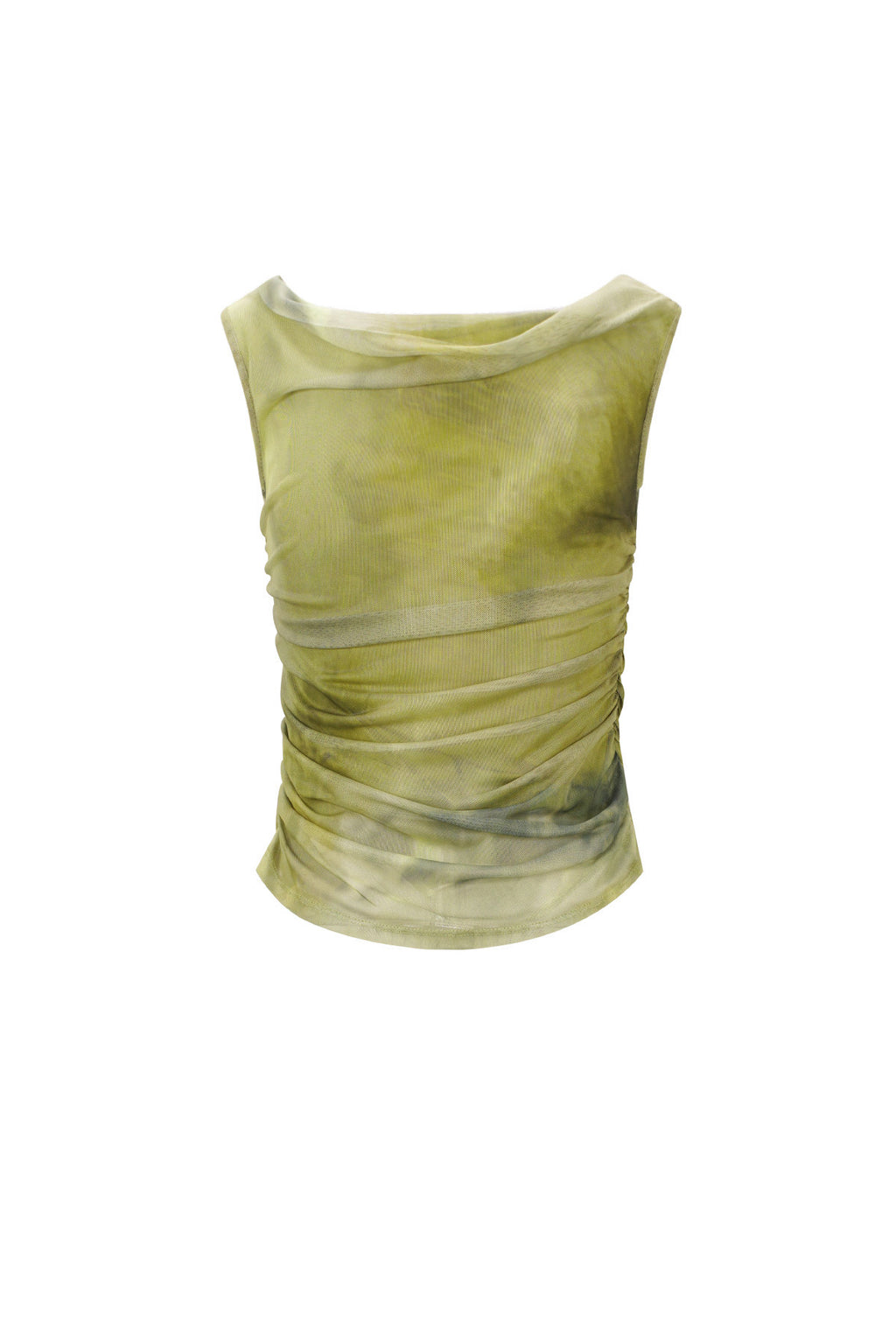 Geweven Polyester Vrouwen Mouwloze Top Doorzichtig Eenvoudige Kleur Lente/Zomer