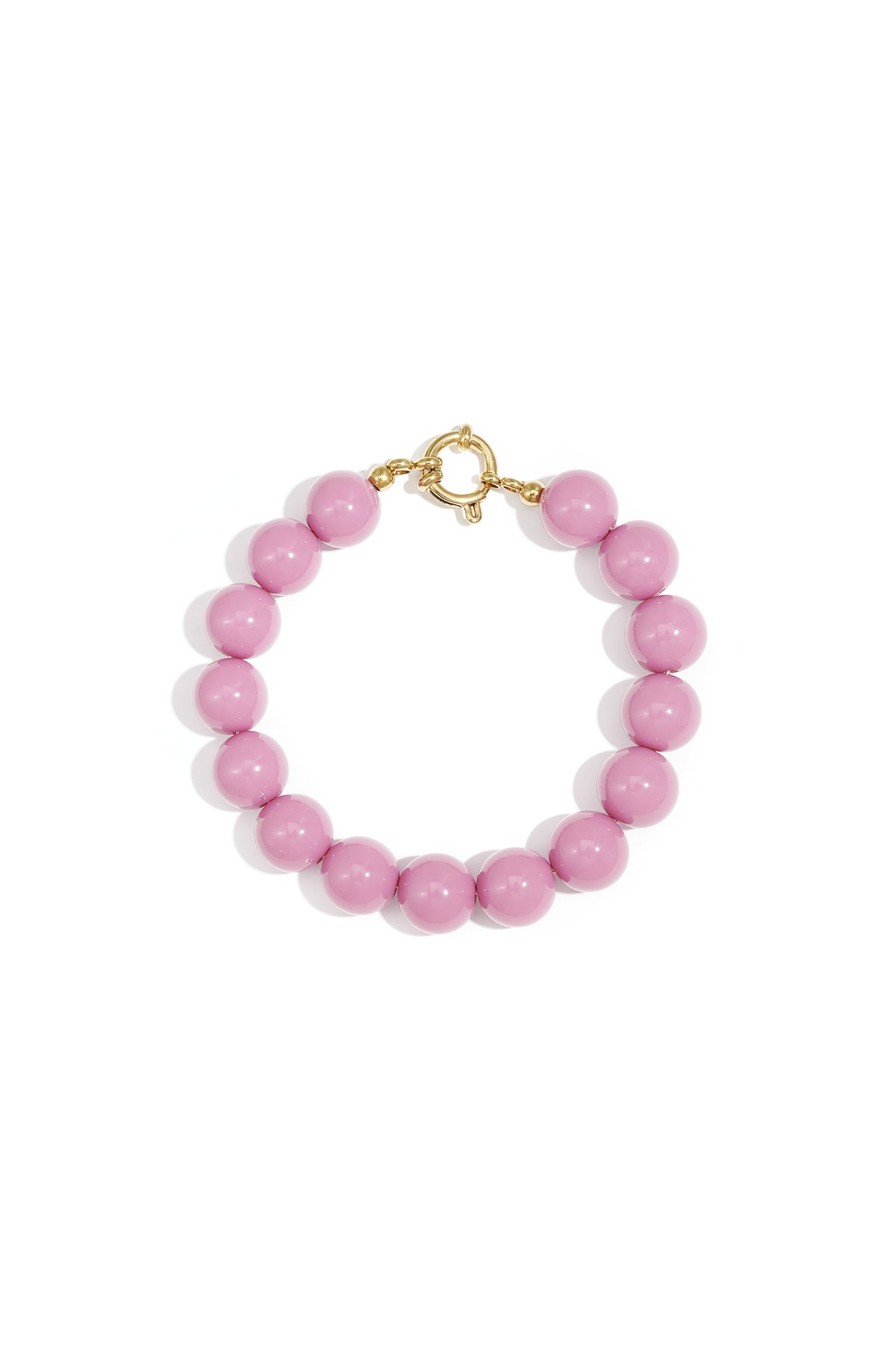 Armband met medium kralen en frontsluiting-12mm