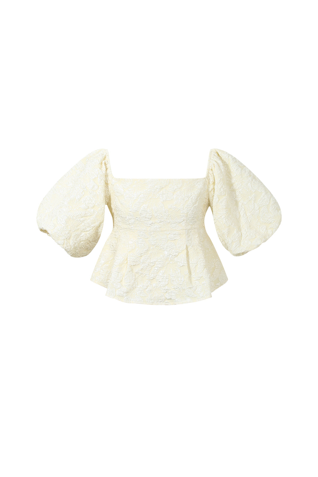 pof mouw top met textuur