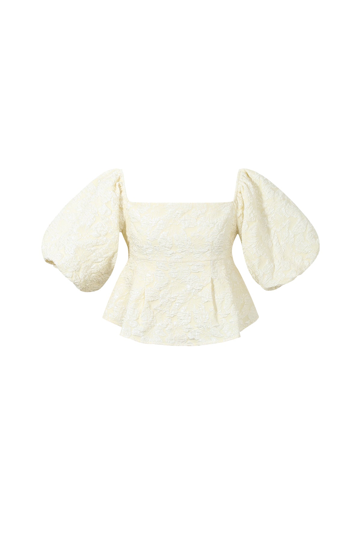 pof mouw top met textuur