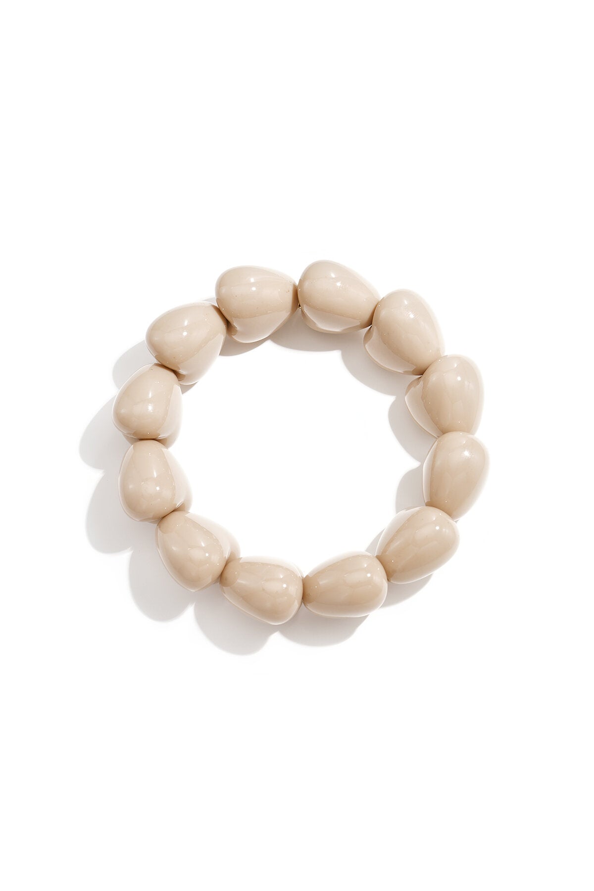 Armband met chunky harten kralen