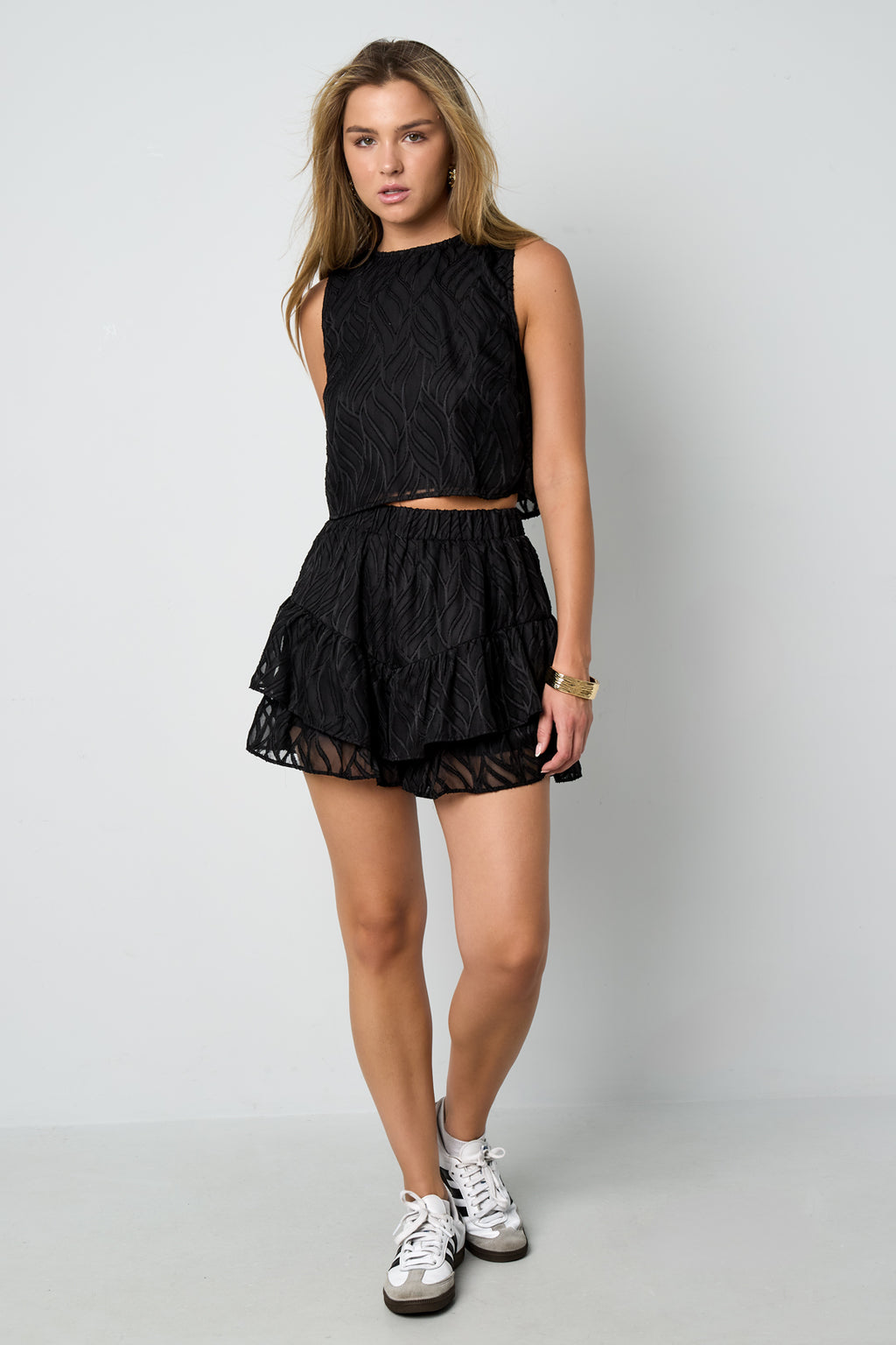 Geweven Polyestervezel Vrouwen Pantskirts Elegante Solide Kleur Lente/Zomer