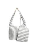 Shoppertassen met strepen, eenvoudig, polyester, dagelijkse accessoires