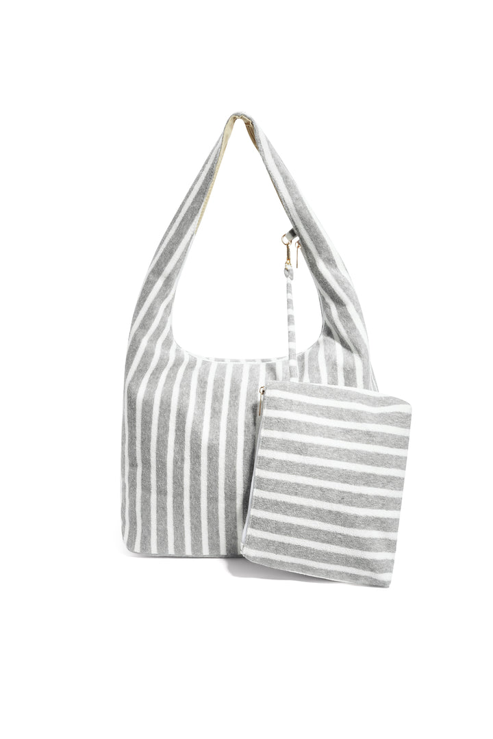 Shoppertassen met strepen, eenvoudig, polyester, dagelijkse accessoires