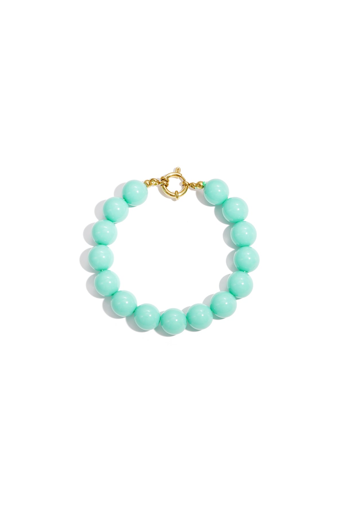 Armband met medium kralen en frontsluiting-12mm