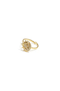 Verstelbare ring met steen in hart vorm en hart