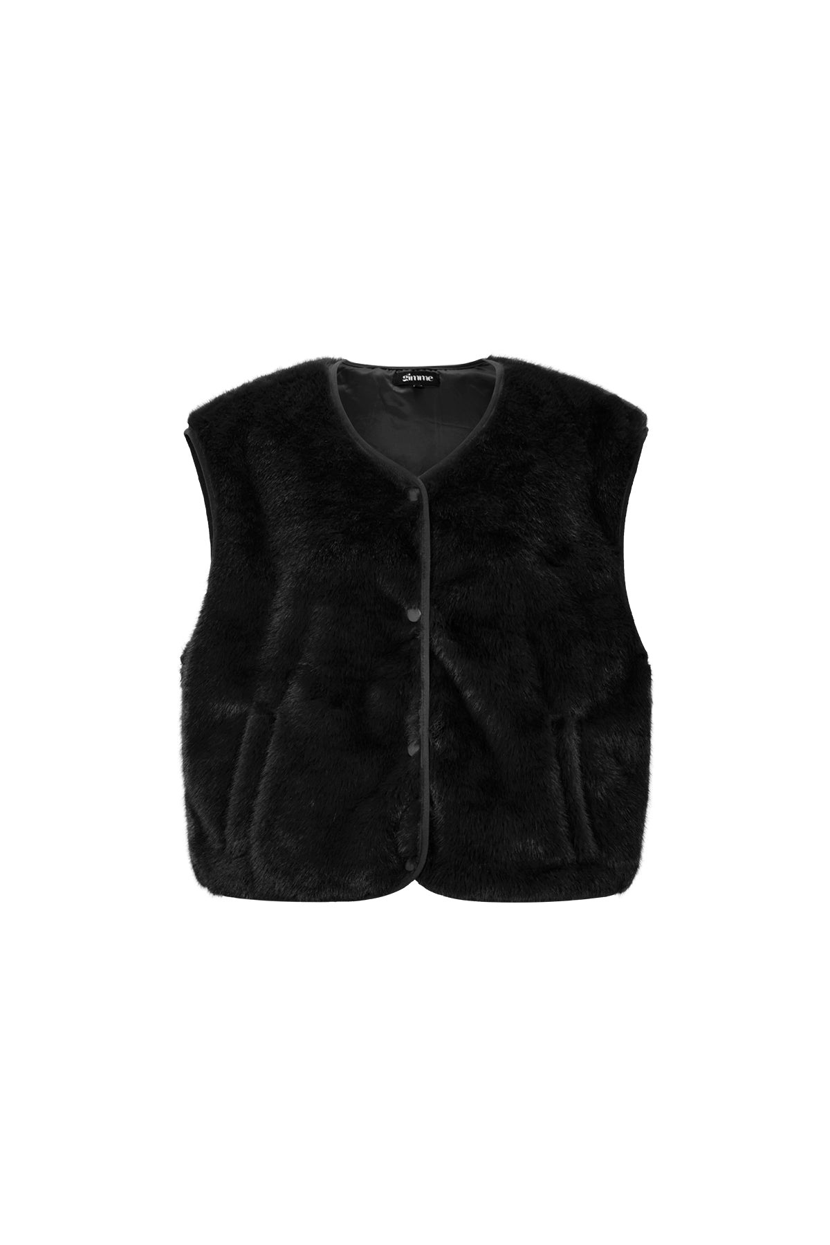 Mouwloos vest van imitatiebont