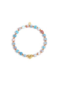 Armband van kralen met hartvormig centerpiece