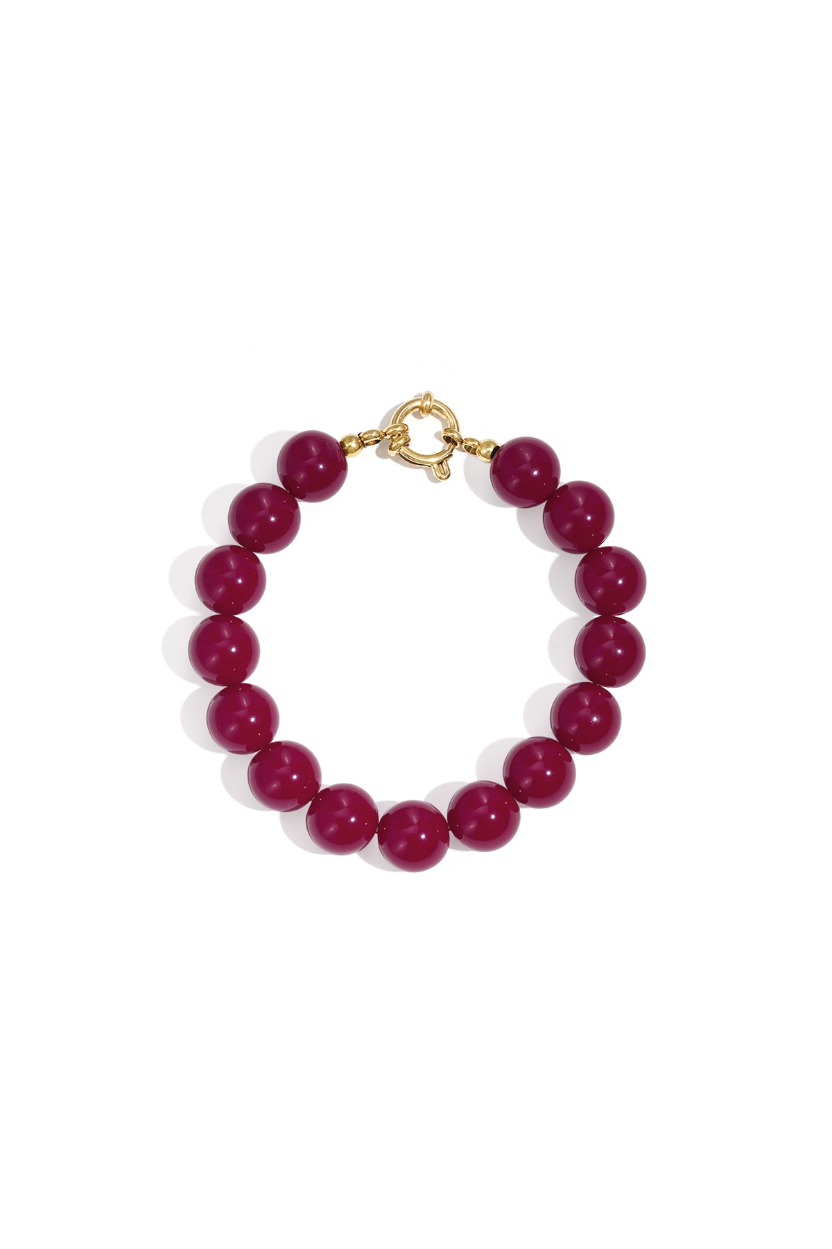 Armband met medium kralen en frontsluiting-12mm