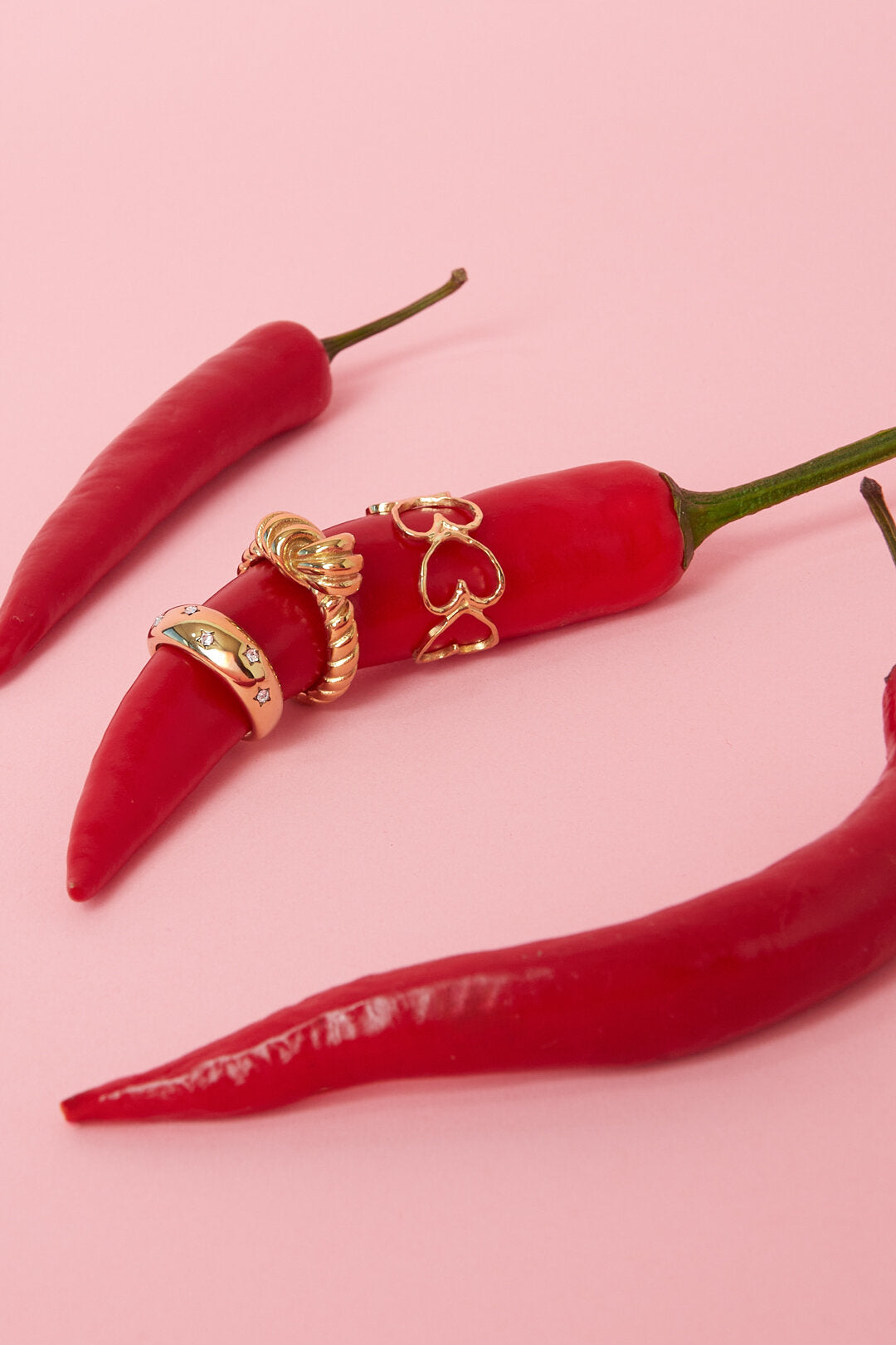 Elegante ring met harten