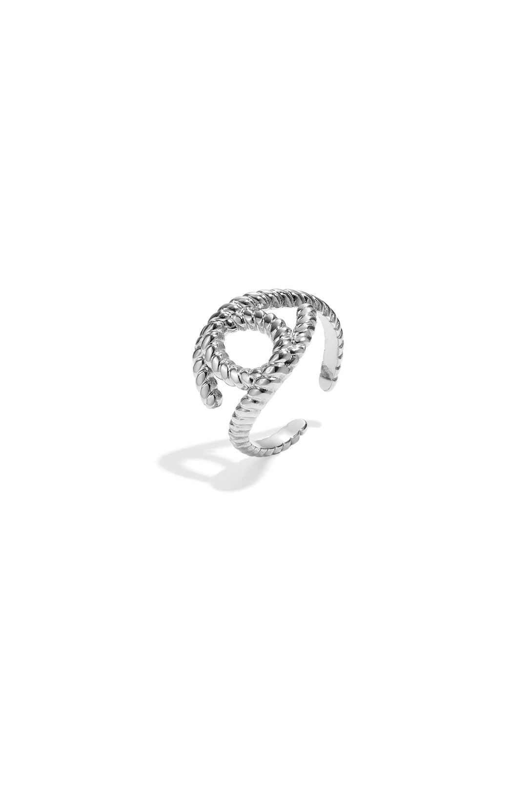 Opvallende ringen van roestvrij staal uit de Casual Daily Simple-serie voor dames.