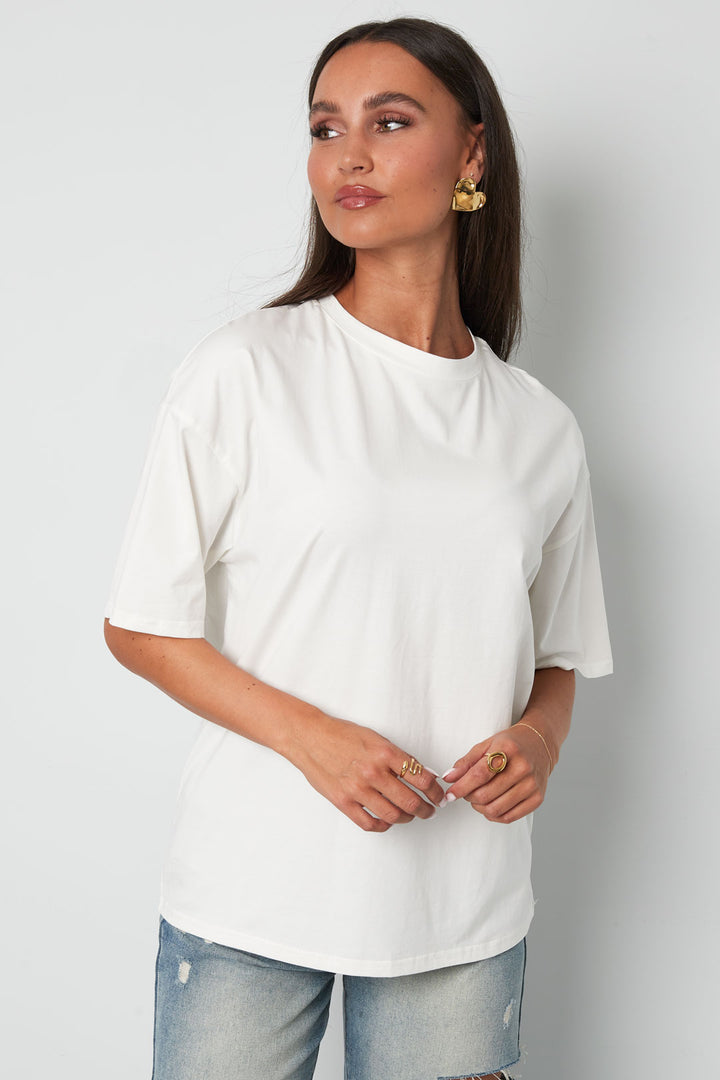 Katoen Gebreide Vrouwen T-shirt Casual Solide Kleur