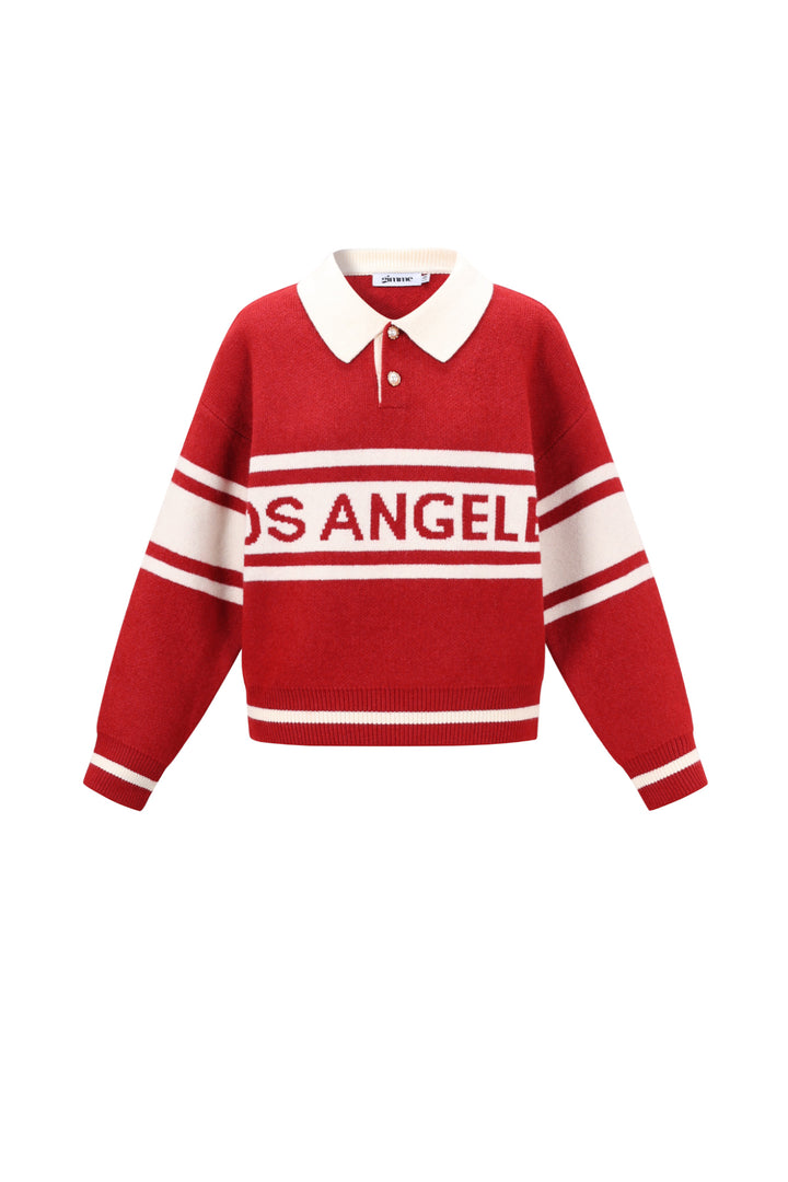 Gebreide Polyestervezel Vrouwen Trui Sporty Letters