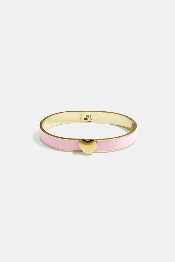 Armband in diverse kleuren met hart detail - 0,9 cm