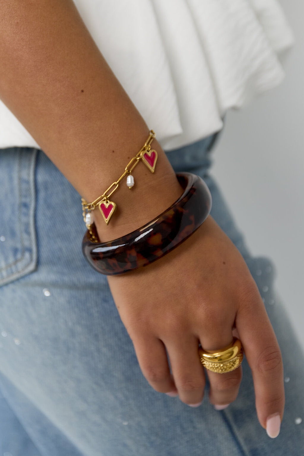 Luipaard hars armband