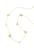 Lange ketting met hartjes in verschillende maten